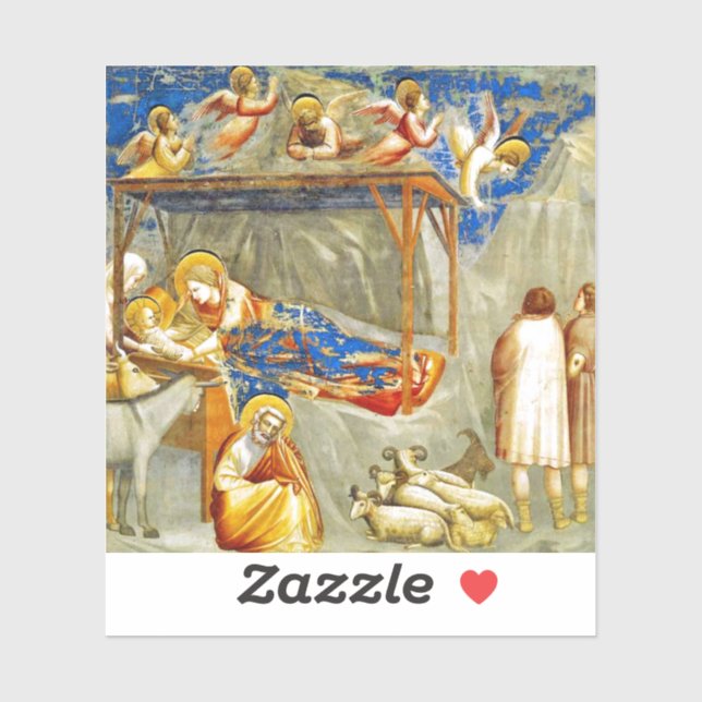 Sticker Nativité Naissance de Jésus (Feuille)
