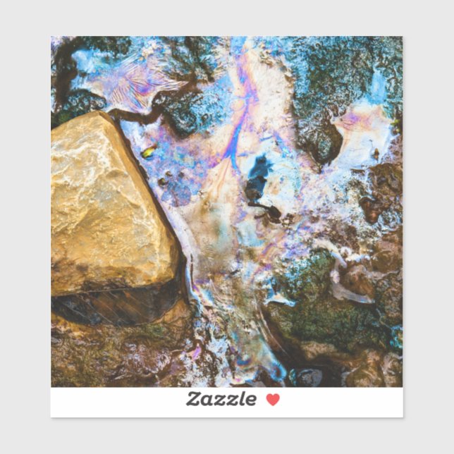 Sticker nature abstraite eau morte (Feuille)