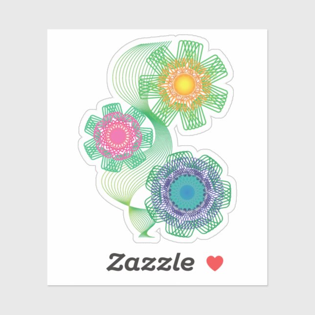 Sticker Nature Shapes and Lines Patterns  (Feuille)