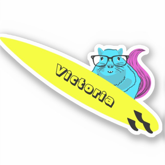 Sticker Naughty Squirrel #1144 Surf (Recto)