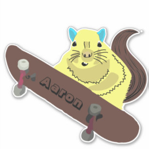 Sticker Naughty Squirrel #119 Skateboard