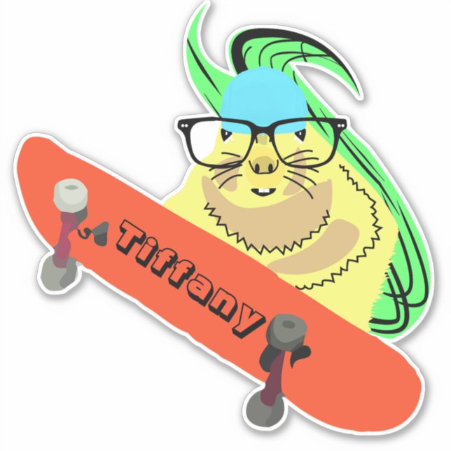 Sticker Naughty Squirrel #140 Girls Name (Devant)