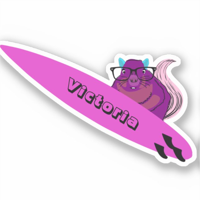 Sticker Naughty Squirrel #1636 Surf (Recto)