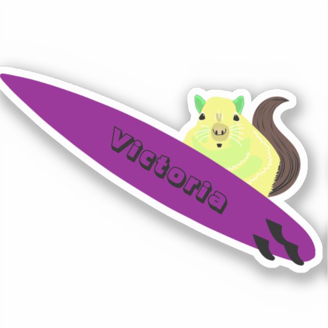 Sticker Naughty Squirrel #1768 Surf (Recto)