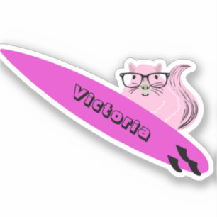 Sticker Naughty Squirrel #1828 Surfing