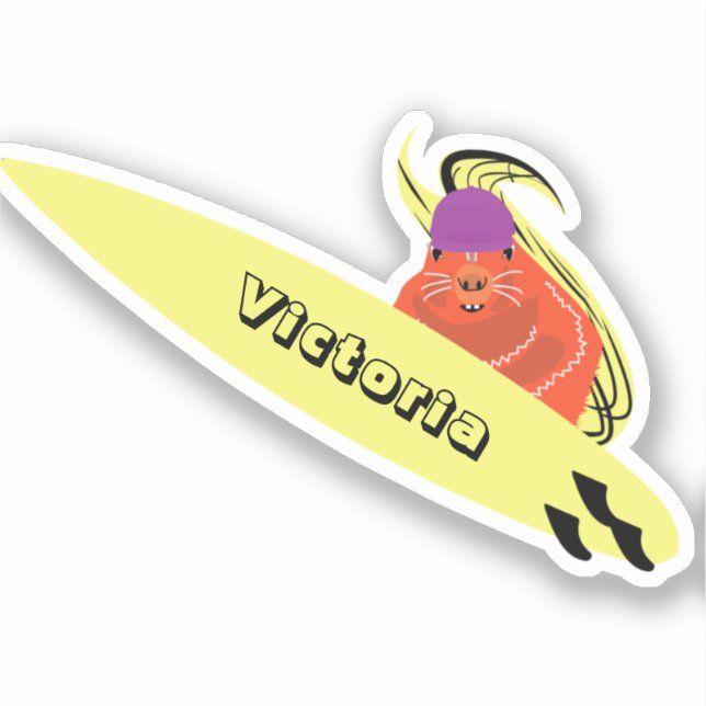 Sticker Naughty Squirrel #1829 Surf (Recto)