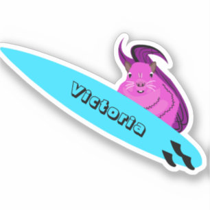 Sticker Naughty Squirrel #1855 Surfing