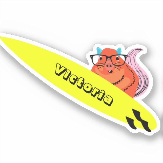 Sticker Naughty Squirrel #1892 Surf (Recto)