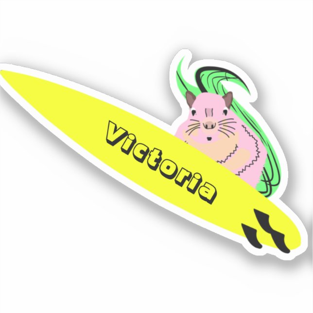 Sticker Naughty Squirrel #1978 Surfing (Recto)