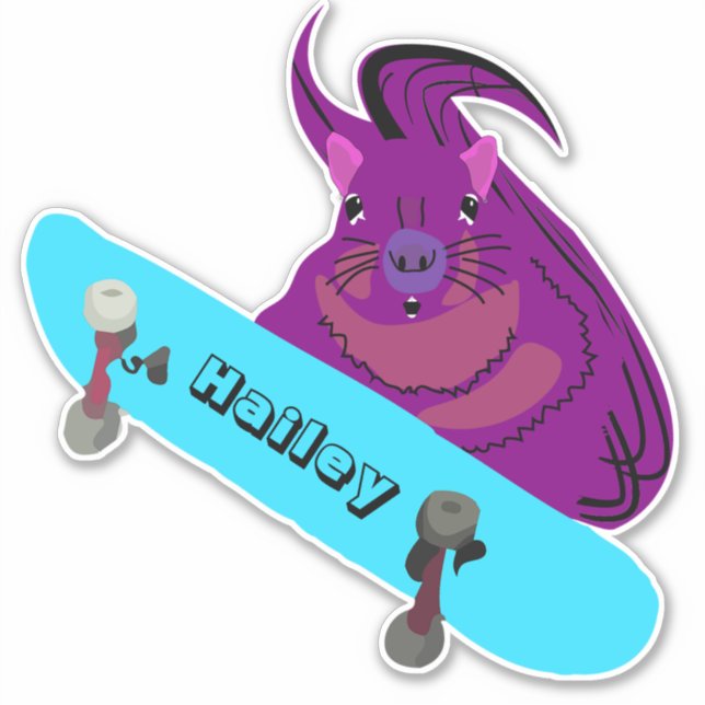 Sticker Naughty Squirrel #206 Hailey Skateboard (Devant)