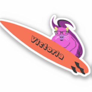 Sticker Naughty Squirrel #2100 Surfing