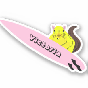 Sticker Naughty Squirrel #2109 Surfing