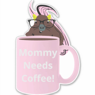 Sticker Naughty Squirrel #211 Coffee Cup