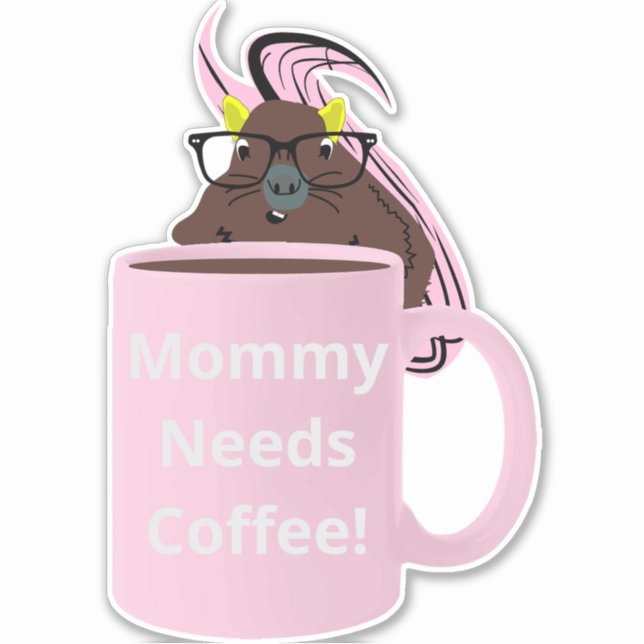 Sticker Naughty Squirrel #211 Coffee Cup (Devant)