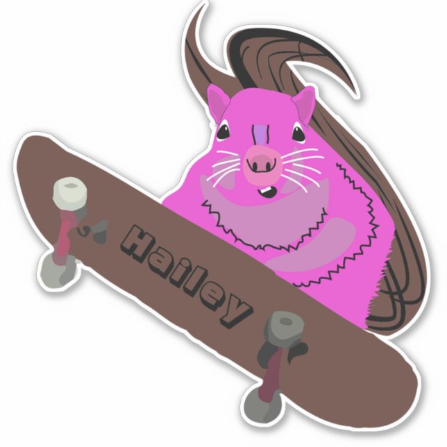 Sticker Naughty Squirrel #212 Hailey Skateboard (Devant)