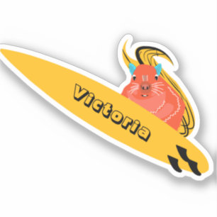 Sticker Naughty Squirrel #2310 Surfing