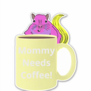 Sticker Naughty Squirrel #234 Coffee Cup