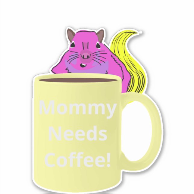 Sticker Naughty Squirrel #234 Coffee Cup (Devant)