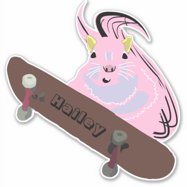 Sticker Naughty Squirrel #238 Hailey Skateboard (Devant)