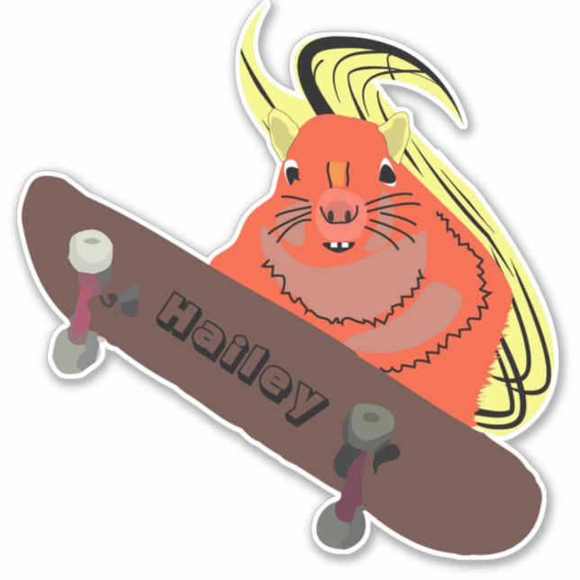 Sticker Naughty Squirrel #241 Hailey Skateboard (Devant)