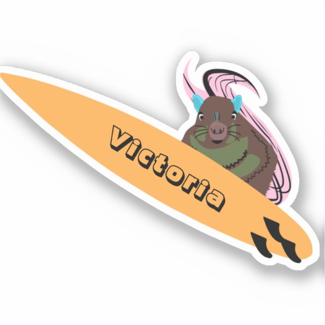 Sticker Naughty Squirrel #2443 Surf (Recto)