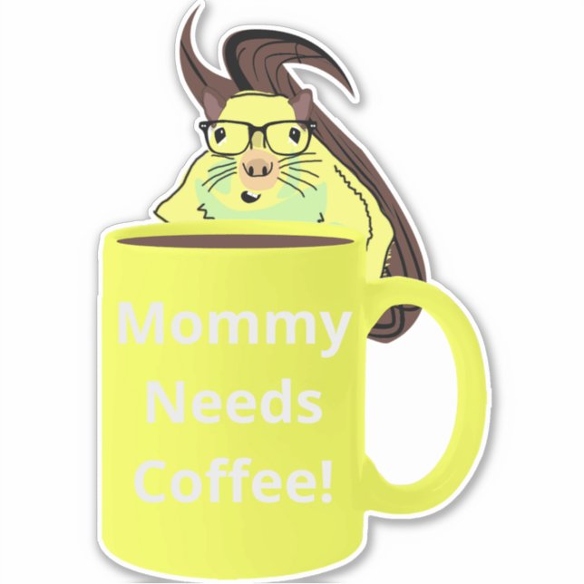 Sticker Naughty Squirrel #250 Coffee Cup (Devant)