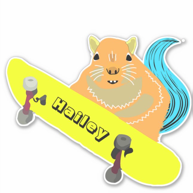 Sticker Naughty Squirrel #273 Hailey Skateboard (Devant)