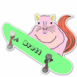 Sticker Naughty Squirrel #283 Brett Skateboard