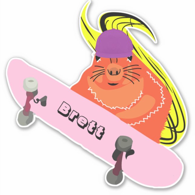 Sticker Naughty Squirrel #311 Brett Skateboard (Devant)