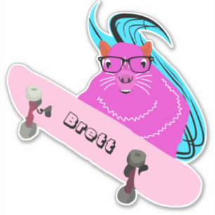 Sticker Naughty Squirrel #322 Brett Skateboard