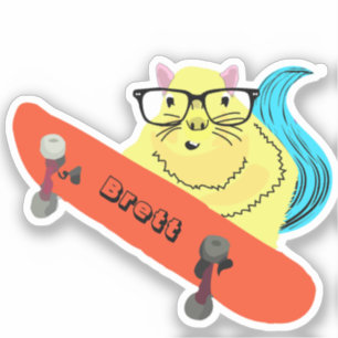 Sticker Naughty Squirrel #343 Brett Skateboard