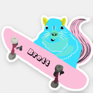 Sticker Naughty Squirrel #439 Brett Skateboard