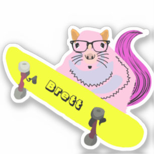 Sticker Naughty Squirrel #520 Brett Skateboard
