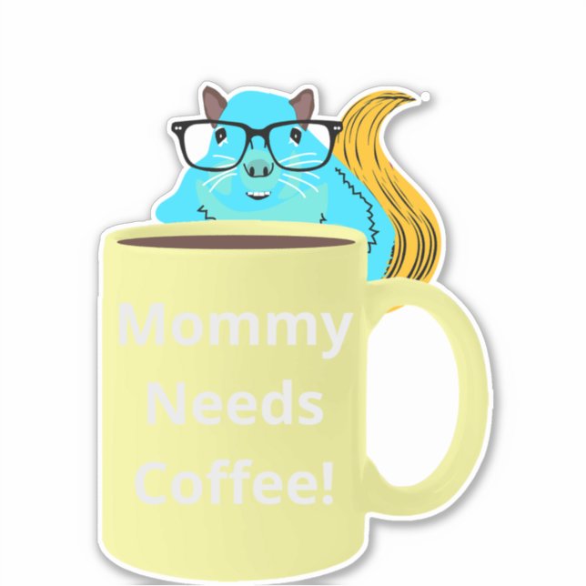 Sticker Naughty Squirrel #529 Coffee Cup (Devant)