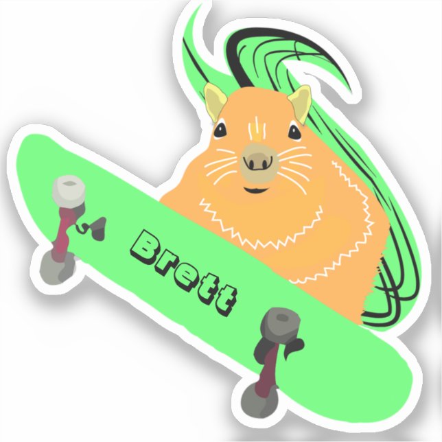 Sticker Naughty Squirrel #533 Brett Skateboard (Recto)