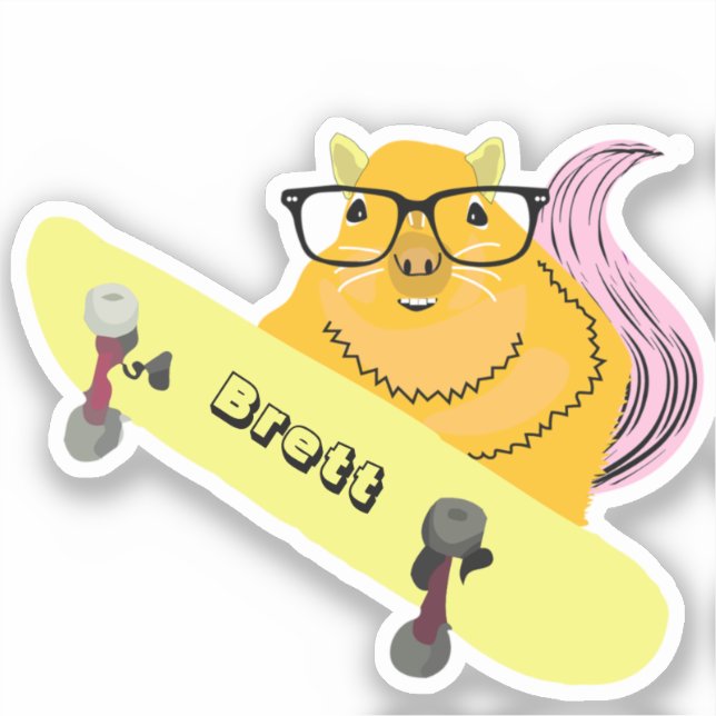 Sticker Naughty Squirrel #535 Brett Skateboard (Recto)