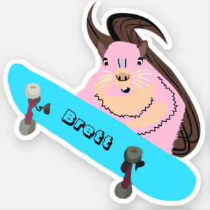 Sticker Naughty Squirrel #537 Brett Skateboard