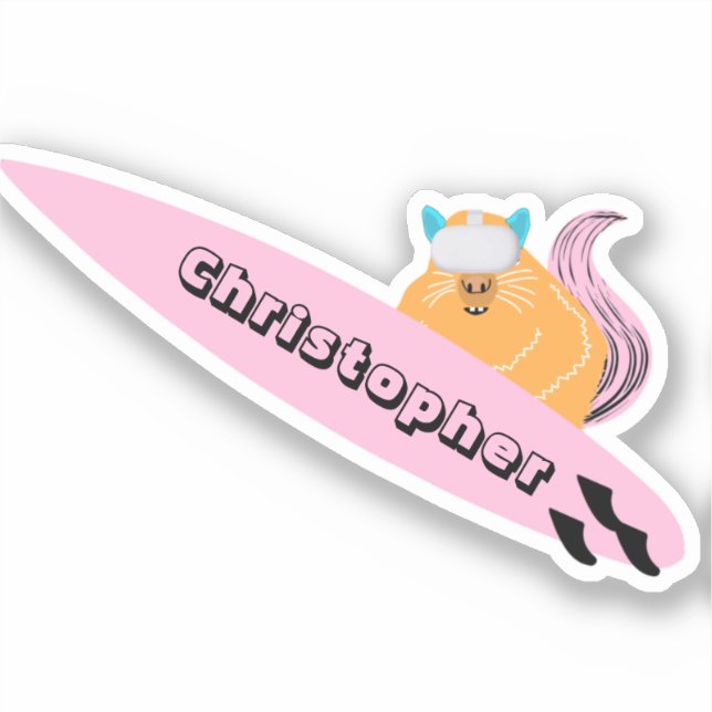 Sticker Naughty Squirrel #592 Surf (Recto)