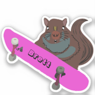 Sticker Naughty Squirrel #622 Brett Skateboard