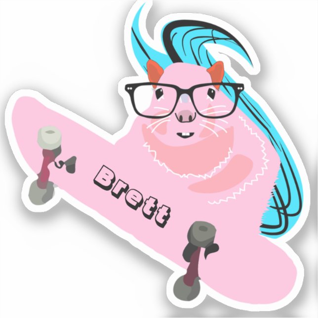 Sticker Naughty Squirrel #633 Brett Skateboard (Recto)