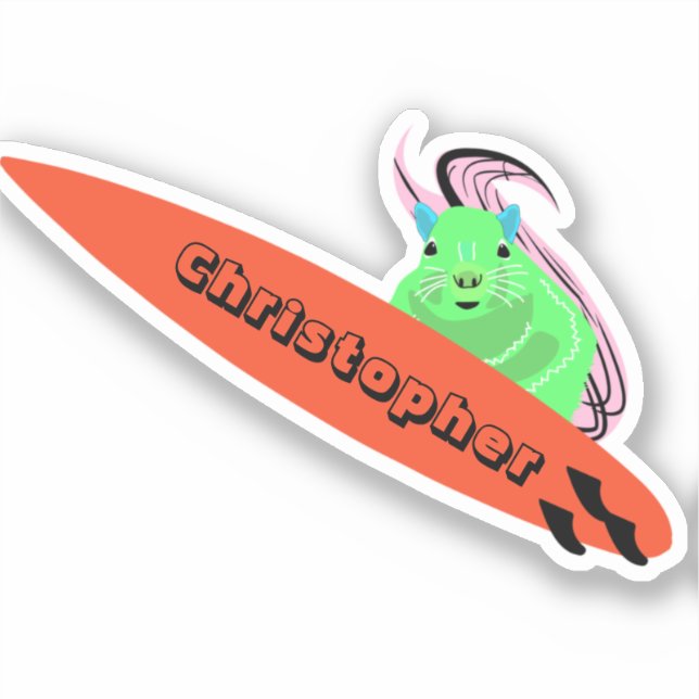 Sticker Naughty Squirrel #652 Surf (Recto)