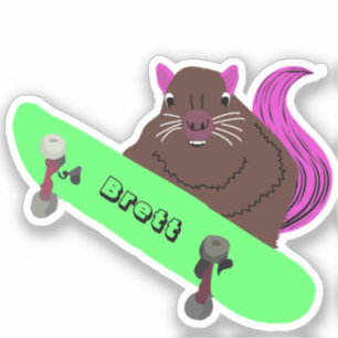 Sticker Naughty Squirrel #708 Brett Skateboard