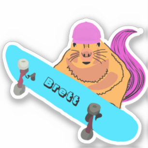 Sticker Naughty Squirrel #727 Brett Skateboard