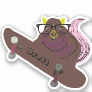 Sticker Naughty Squirrel #821 Brett Skateboard