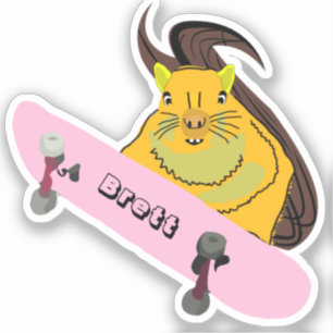 Sticker Naughty Squirrel #912 Brett Skateboard