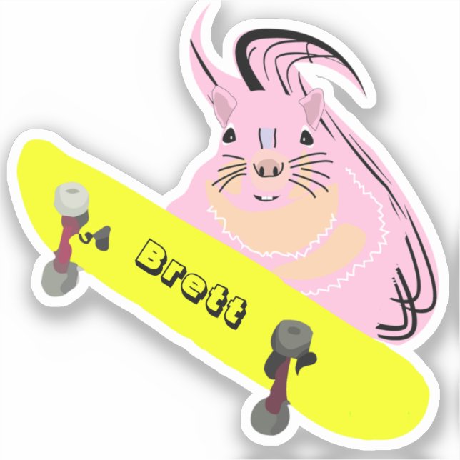 Sticker Naughty Squirrel #936 Brett Skateboard (Recto)