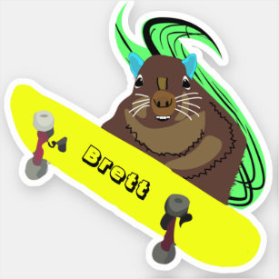 Sticker Naughty Squirrel #944 Brett Skateboard