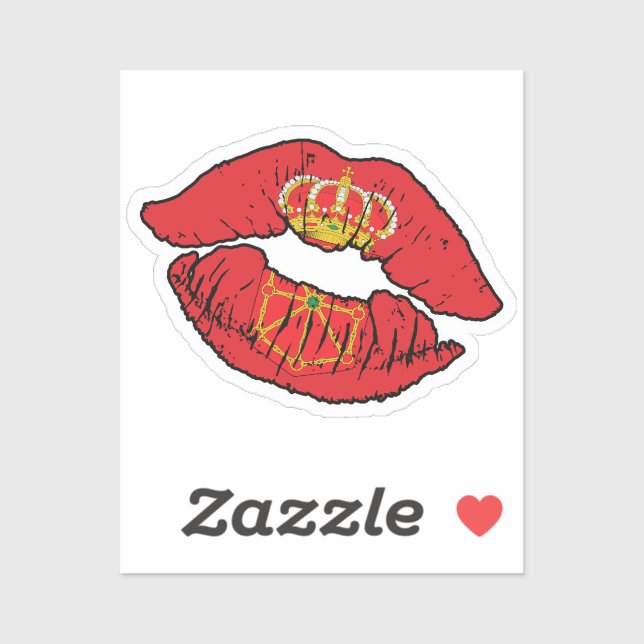 Sticker Navarre Navarre Lipstick Love Drapeau (Feuille)