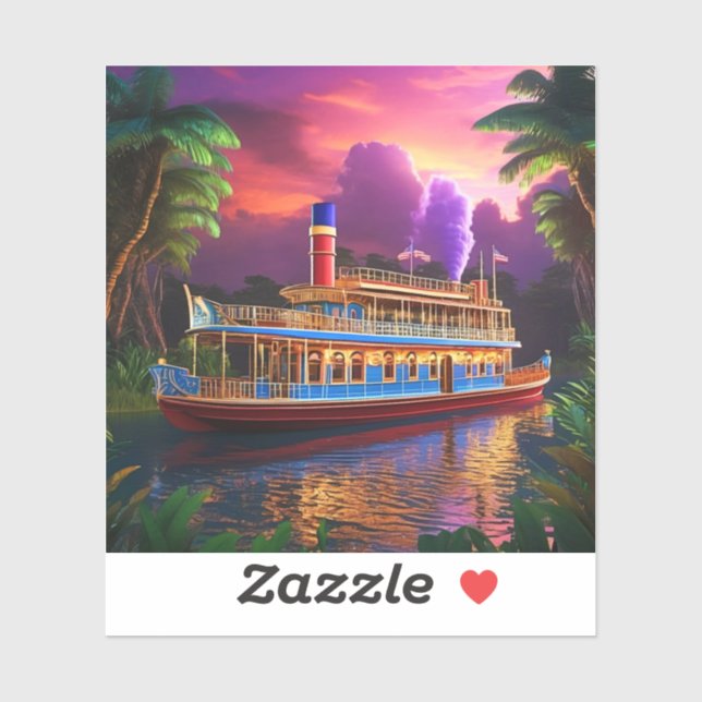 Sticker Navigation en Amazonie (Feuille)