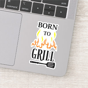 Sticker Né au barbecue Grill